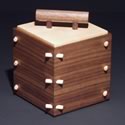 Pinned Corner Cube - handmade wood box