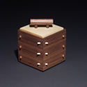 Pinned Corner Cube - handmade wood box